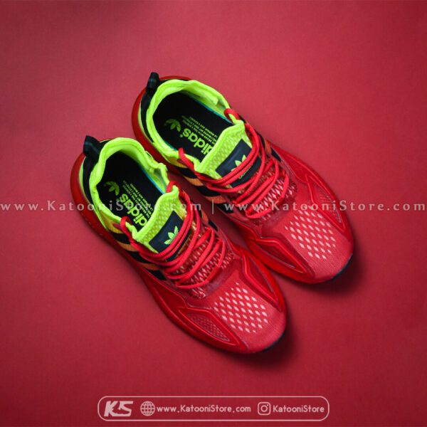 کفش اسپرت و کتونی آدیداس زد ایکس ( زرد قرمز ) - Adidas ZX 2K Boost ( Red Yellow )