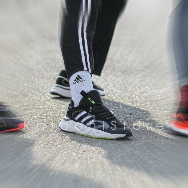 کفش اسپرت و کتونی آدیداس فیوچر فلو ( مشکی کف سبز - Adidas Future Flow ( Black Green )
