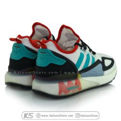 کفش اسپرت و کتونی آدیداس زد ایکس ( سفید فیروزه ای ) - Adidas ZX 2K Boost ( White Teal Red )
