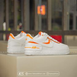 کفش اسپرت و کتونی نایک ایر فورس ۱ ( سفید نارنجی ) - Nike Air Force 1 Shadow ( White Orange)