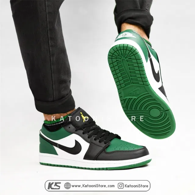 نایک ایر جردن 1 لو گرین تو </br><span>Nike Air Jordan 1 Low Green Toe(553558371)</span>