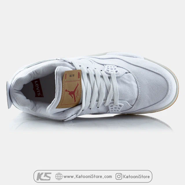 نایک ایر جردن 4 رترو لیوایز وایت<br><span>Nike Air Jordan 4 Retro Levi’s White (A02571-001)</span>